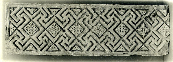 Fragment from a Frieze with Meander Pattern and Diamond-Shaped Rosettes, 6th century